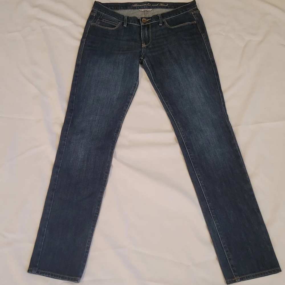 Abercrombie & Fitch Y2K Jeans Women Sz4 Mid Blue XFIT LYCRA STRETCH 360' Flex